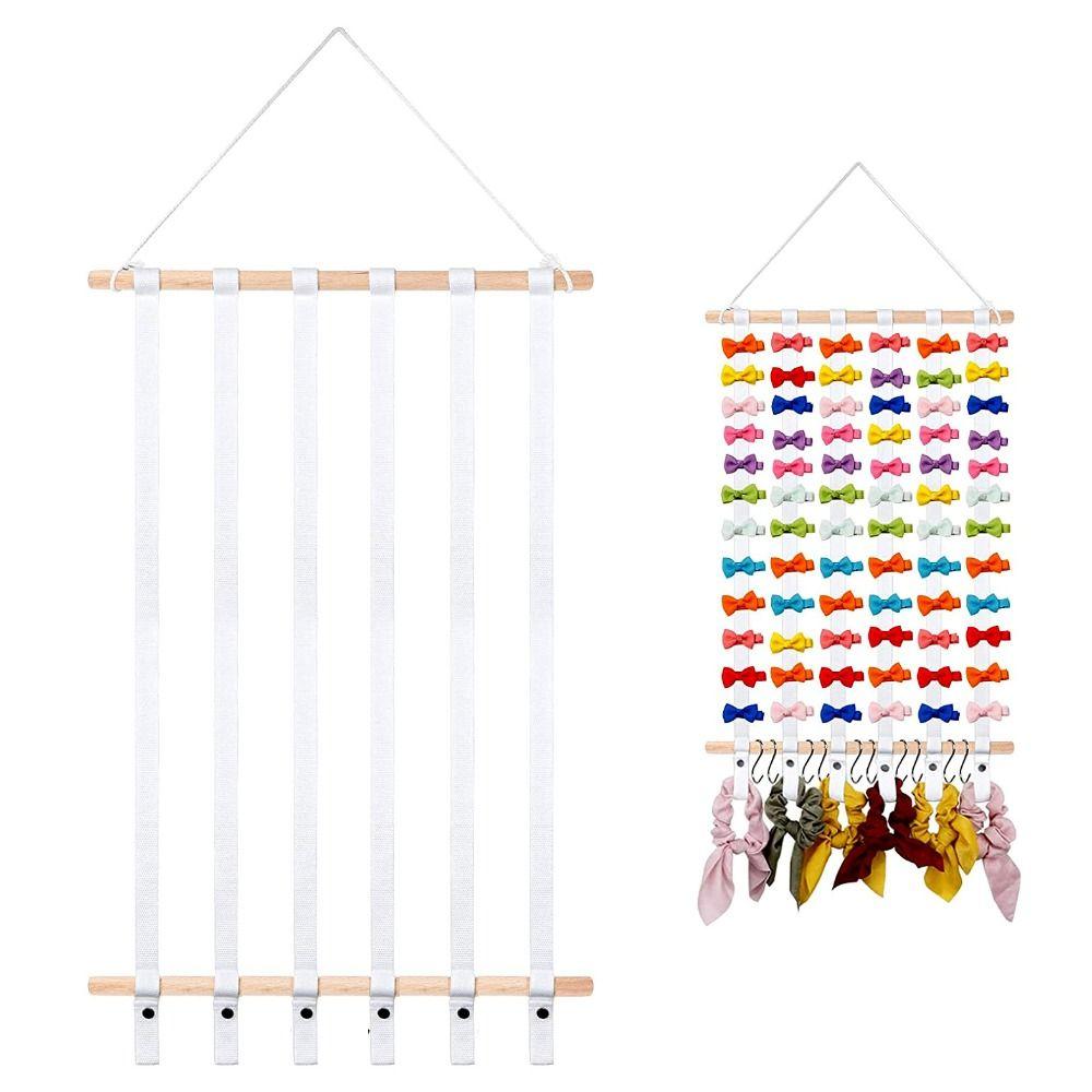 Large Capacity Children Hairpin Storage Rack Wall Hanging Space Saving Hair Clip Holder Felt Solid Color Hairband Rack