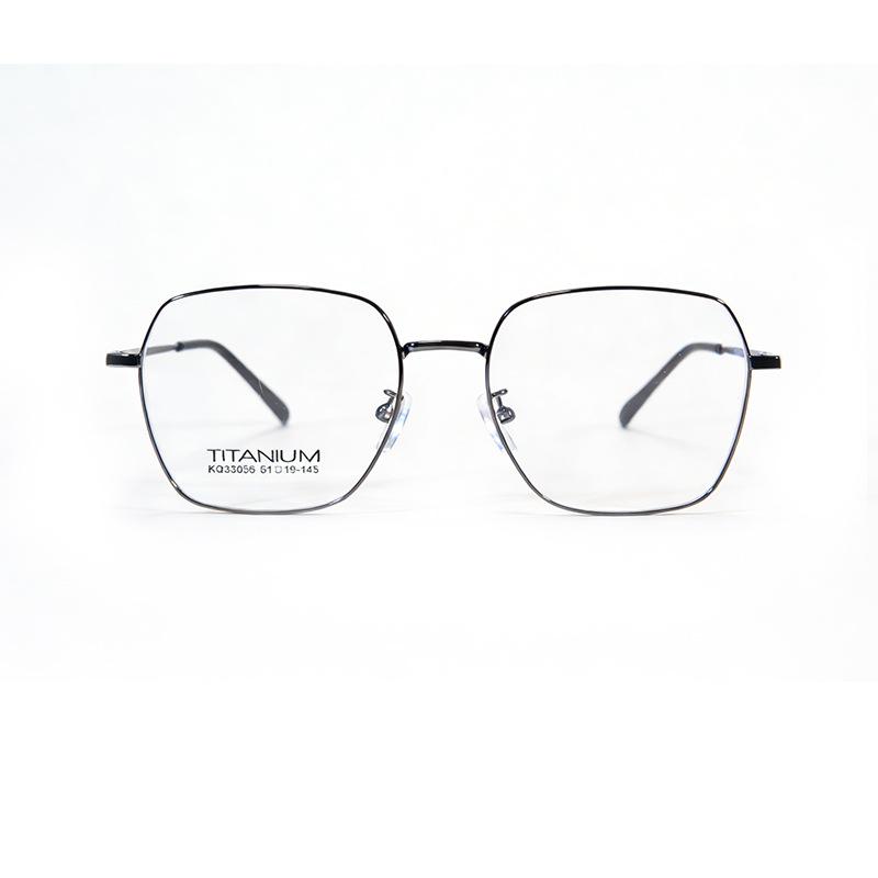Ultra-Light Non-Magnetic Titanium Retro Large Frame Glasses for Students (Myopia)