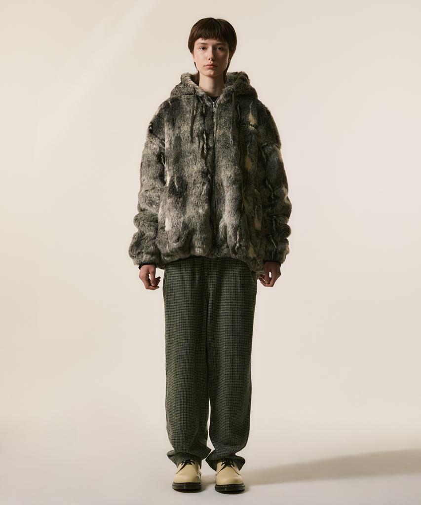 Lmc Team Faux Fur Hooded Jacket Black