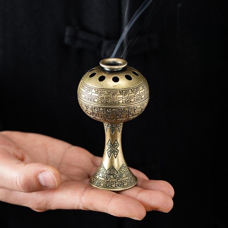 

Charcoal Incense Burner Metal Incense Censer Home Decor Sculptures For Relaxation Meditation Yoga Room Hotel Patio Ceremony