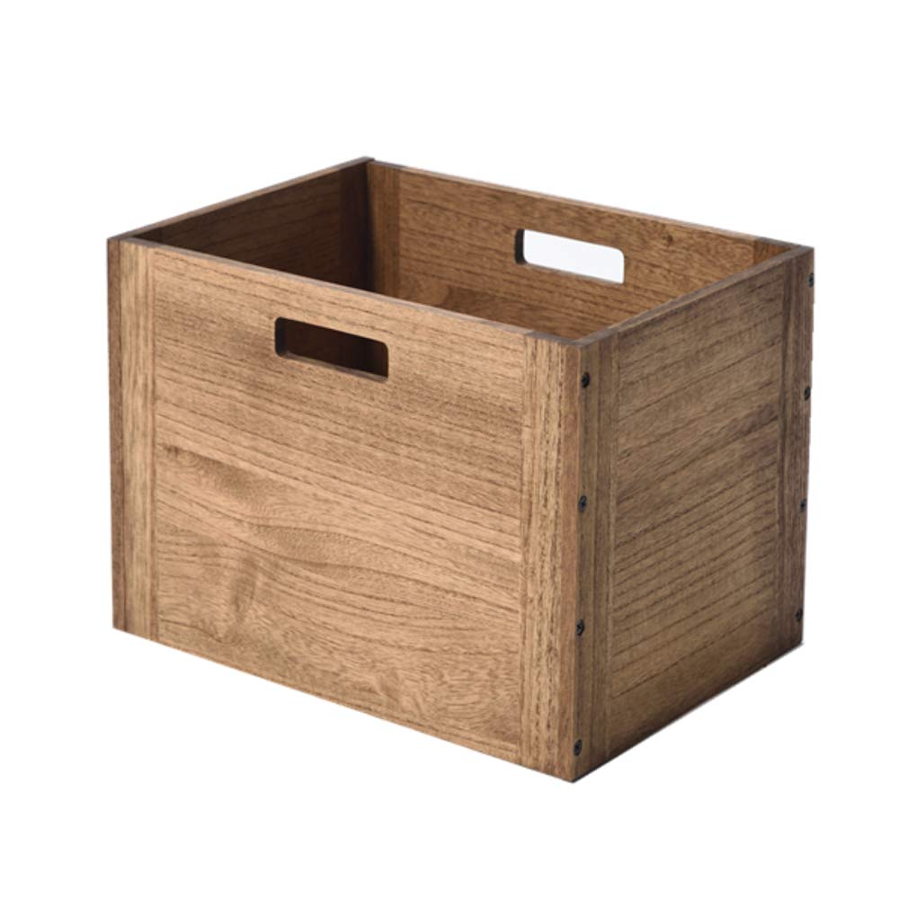 

KIRIGEN Wooden Storage Box, Stylish Storage Case, Color Box, Cube Box, Wine Box, Wooden Box, Bookcase, Solid Paulownia Wood, Easy Assembly, Instructio