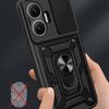 For Xiaomi Redmi Turbo 4 Pro 5G/Poco F7 5G Case with Slide Camera Lid PC+TPU Kickstand Phone Cover