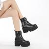 Fashion New Spring Autumn Goth Halloween Cosplay Combat Boots Women Sexy Chain Platform Jungle Boots Chunky Heel Comfort Big Size 43