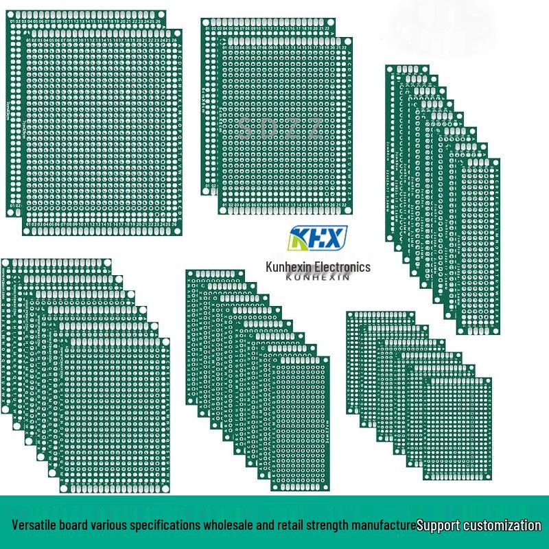 Double-Sided Universal PCB Prototype Board for Students and Soldering Projects