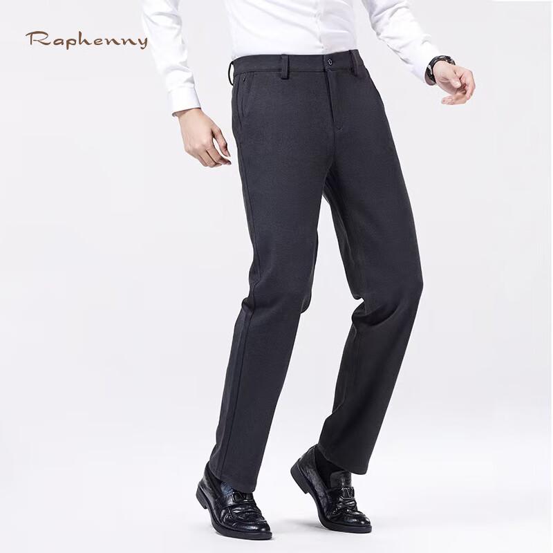 

Raphenny Men s Business Casual Straight Fit Stretch Trousers 30