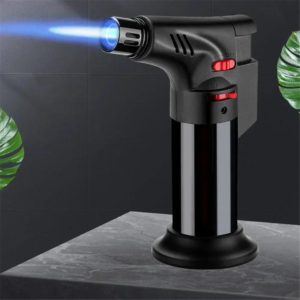 3- Fire Jet Flame Kitchen Metal Gun 1300°C Welding Torch Windproof Cooking BBQ Inflatable Butane Gas Cigar Lighter Outdoor 2024