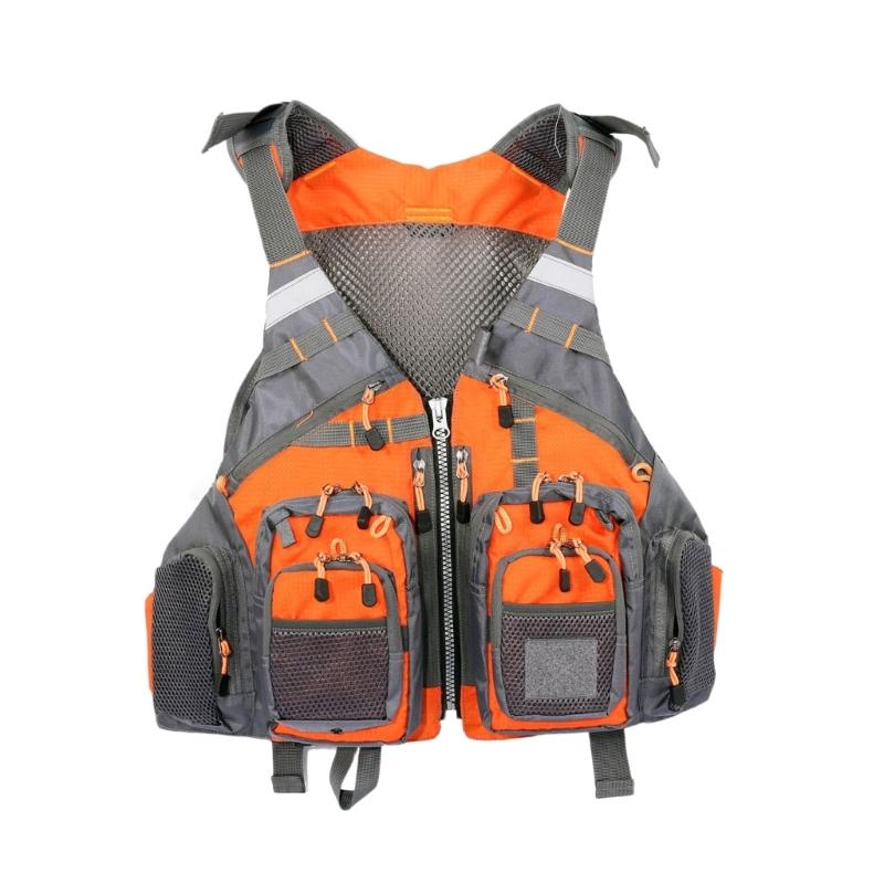 Multi Pokcet Waistcoat Jackets with Breathable Mesh Trout Fishing Gear Fly Fishing Vest Outdoor Stream Fishing Accessory