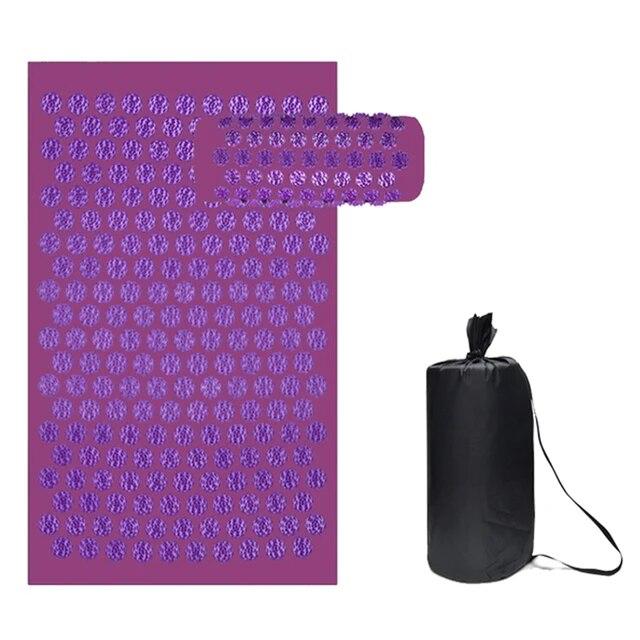 Spike Yoga Mat Acupressure Massage Pad Shakti Mat Relieves Pressure Body Pain Relax Muscles Back Acupuncture Pillow Home Fitness