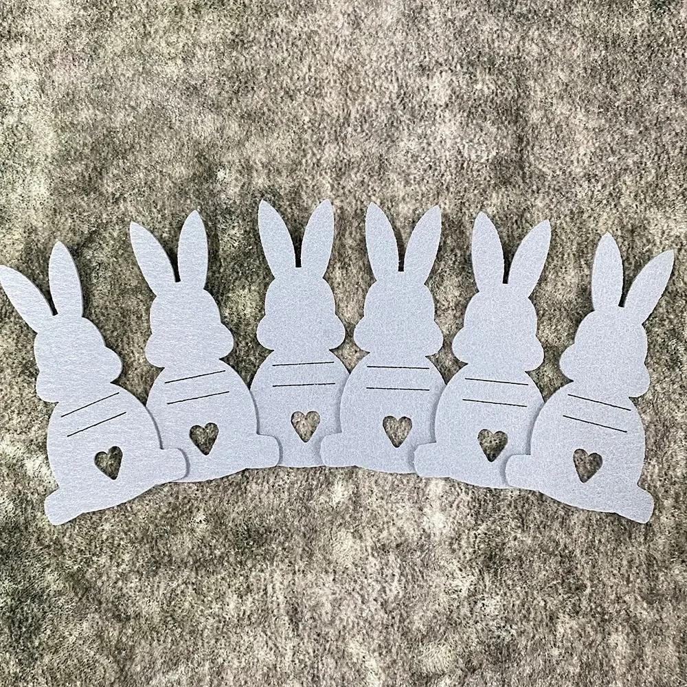 6Pcs Ornaments Easter Bunny Money Holder Unique Cotton Cloth Rabbit Easter Cash Holder DIY Easter Money Holder Cards