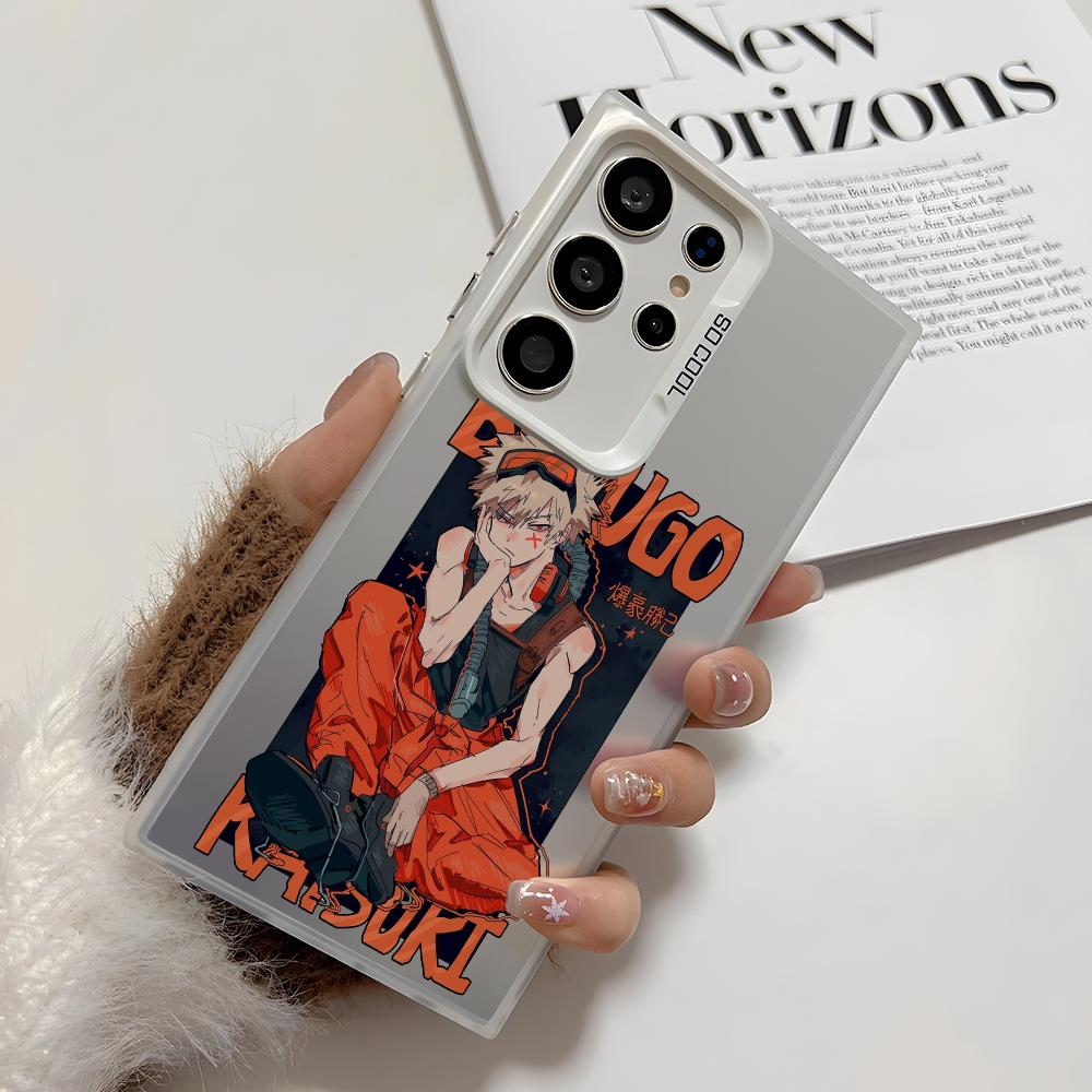 Anime B-Bakugo Katsuki Phone Case For Samsung Galaxy S25 Edge S24 S23 S22 S21 S20 Ultra Funda Silicone Silver Cover
