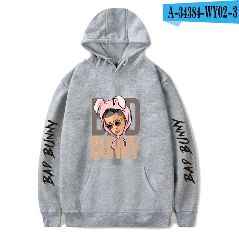 Unisex Hooded Sweatshirt Bad Bunny Inspired Casual Fall Pullover With Letter Print