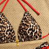 1011 New Bikini European and American Neck Strap Leopard Print Swimsuit Women's Sexy BIKINI