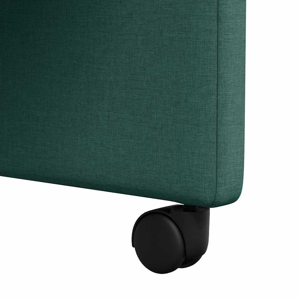 Dining Chairs with Casters 2 pcs Dark Green 57 x 66 x 94 cm