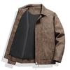 Veste rétro en daim et velours pour homme 2025 - Style américain tendance à revers pour l'automne