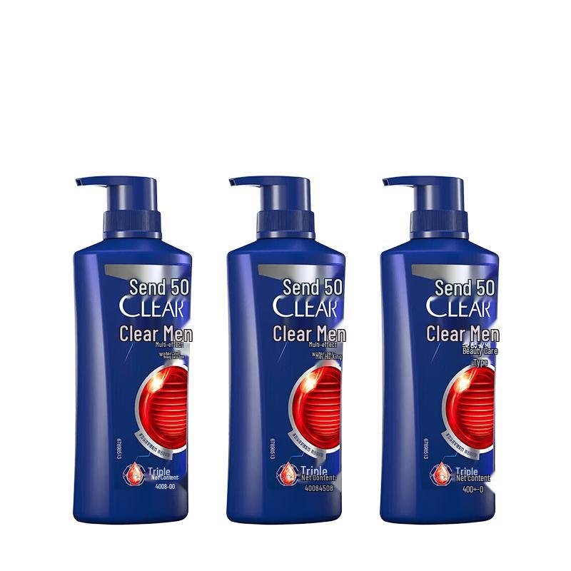Clear Men Hydrating Anti-Dandruff Shampoo - 3 x 450g Pack