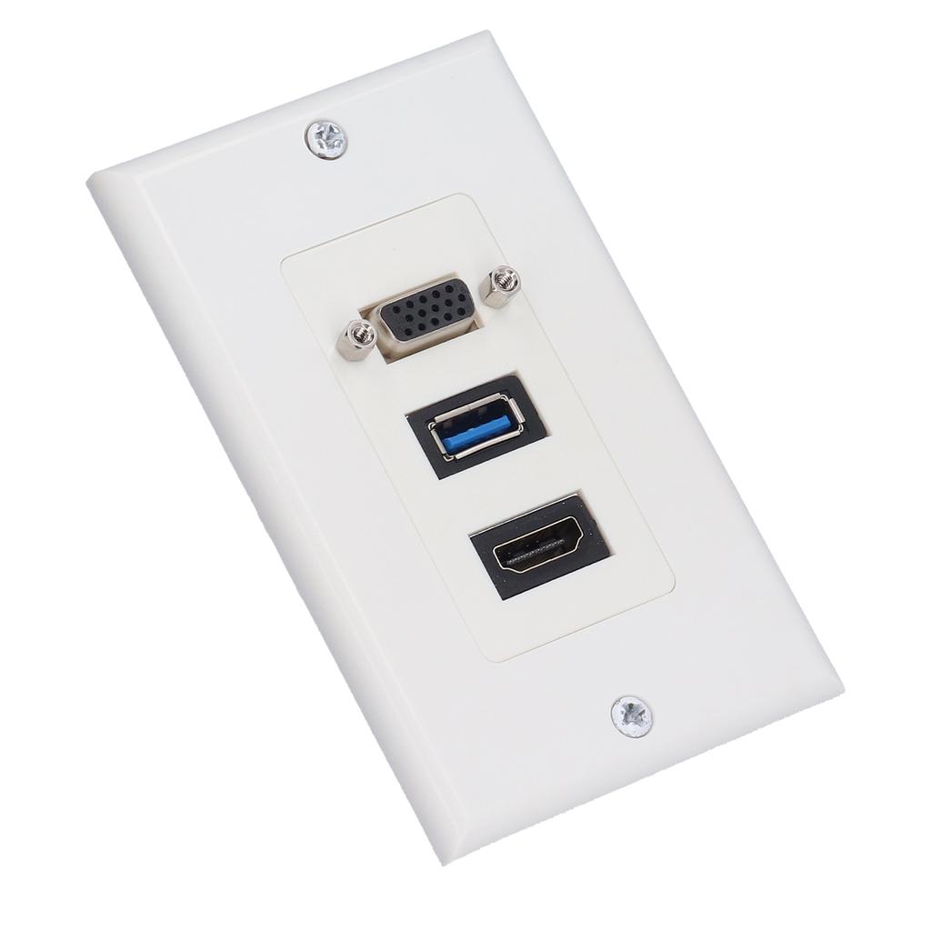 Audio Video Wall Socket 5 Gbps Embedded Installation Multimedia Port Composite Video Panel