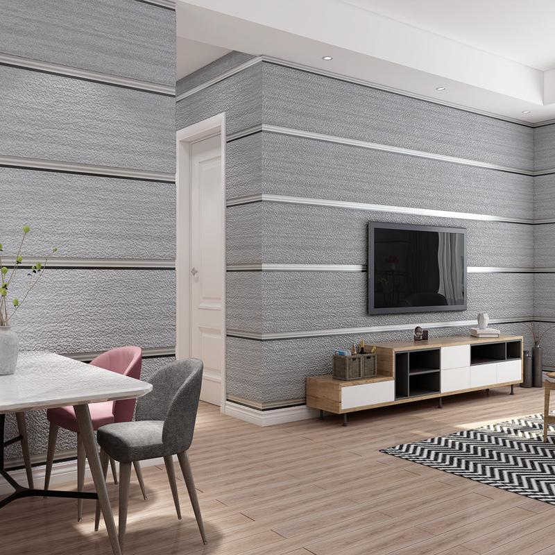 Wallpaper Simple 3D Thickened Deer Skin Velvet Wallpaper Wood Grain Bedroom Living Room TV Background Wall Papel De Pared
