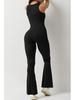 2024 Square Neck Seamless Yoga Jumpsuit with Flared Pants