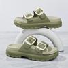 Fashion Black Platform Sandals Summer Beach Unisex Sandals  Wear Outside Slippers Indoor Sandals Fashion Women Shoes Outdoor Men Shoes