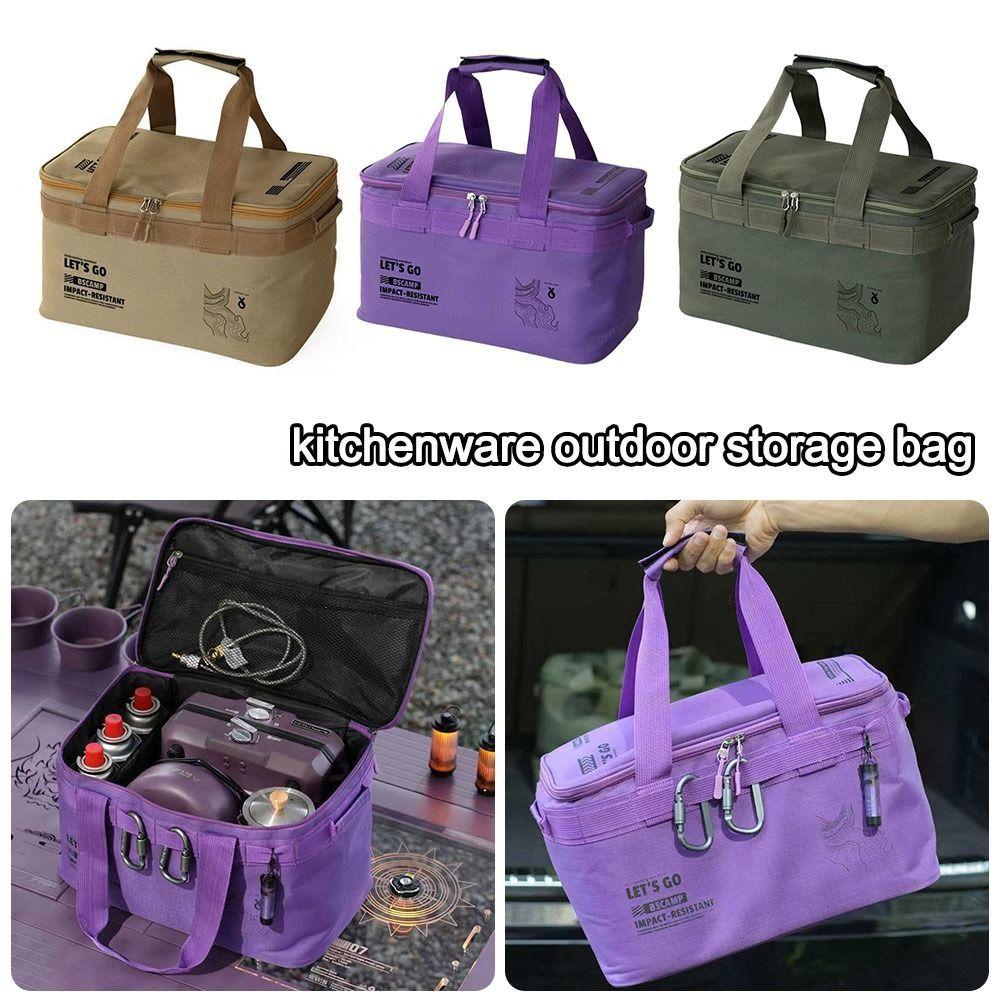 Folding Camping Picnic Box Large Capacity Outdoor Storage Box Camping Storage Bag  Picnic Tool