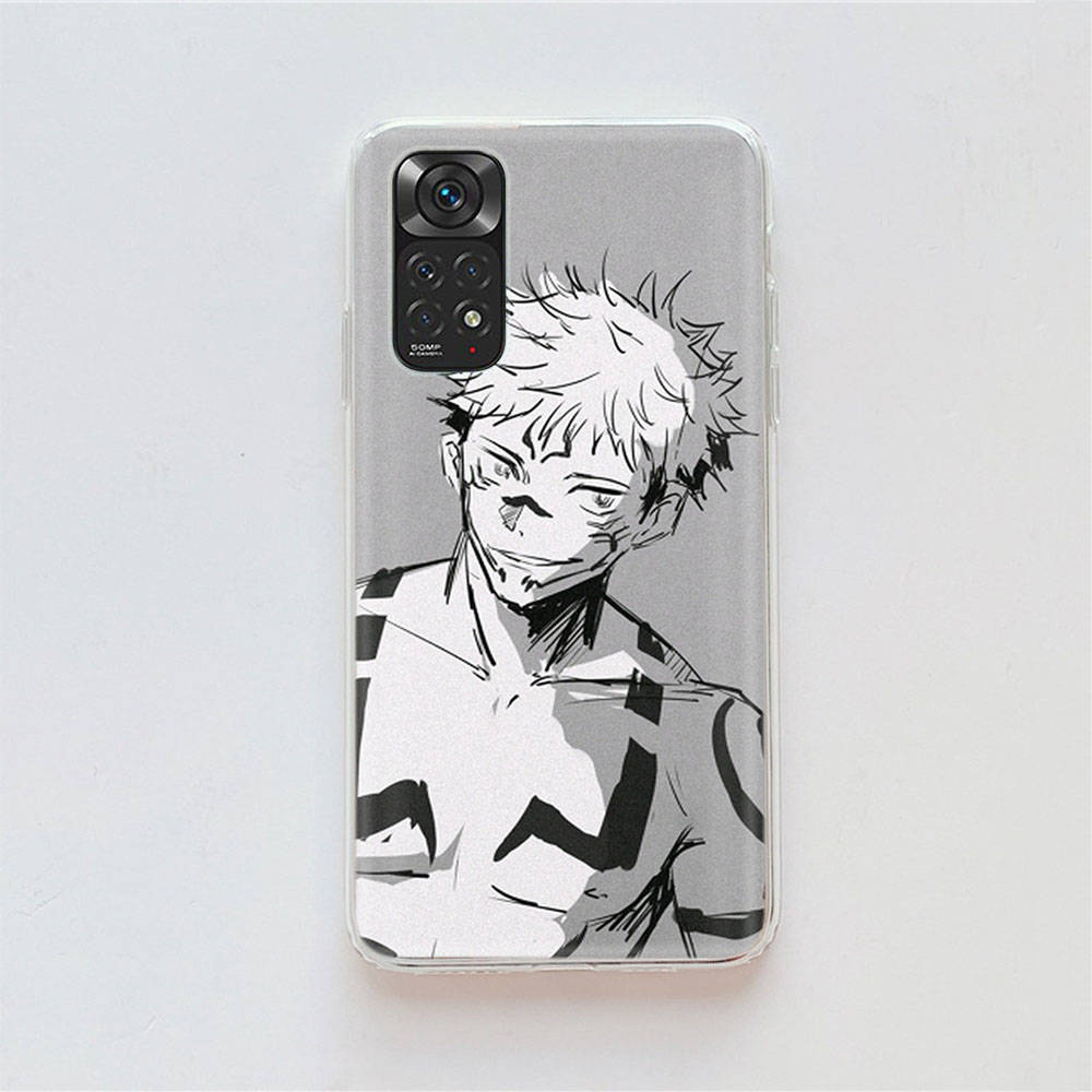 DT22 Jujutsu Kaisen Case for Samsung A04 A14 A23 A34 A54 M23 M33 M52 M53 Realme 10 9 C30S C35 C55 VIVO Y02S Y21 Y33S Y51 X80 Pro Clear Cover