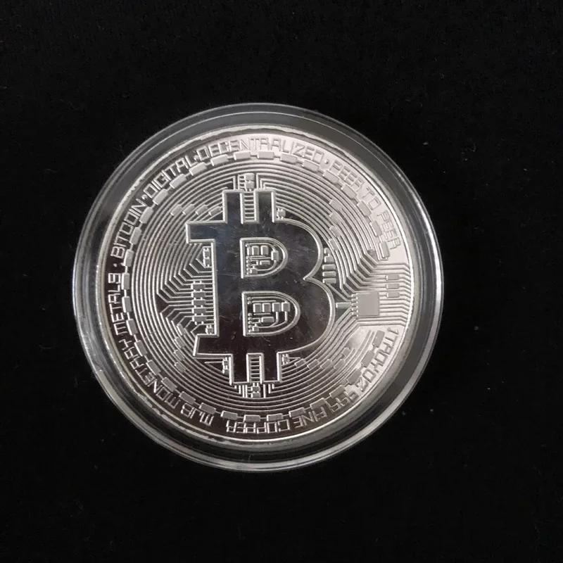 Antike Bitcoin-Kryptowährung, vergoldete Bitcoin-Sammelmünze, physische BTC, Casascius, Metall, Gedenkkunst, Geschenk