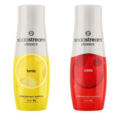 2x Sciroppo TONIC SODASTREAM + Concentrato di Succo COLA per Gasatore d'Acqua