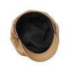 Béret en Cuir PU Coupe-vent Chapeau de Peintre Chaud Chapeau Octogonal Tendance Dames