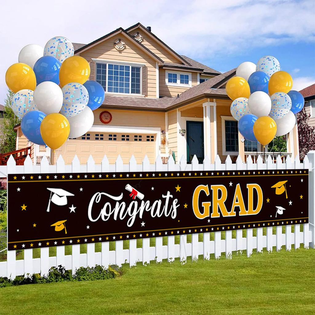 Graduation Season Banner Banner Graduation Scene Decoration Hanging Cloth Color Pattern Party Decoration Table Round Tablecloth
