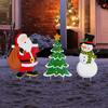 2026 Christmas Garden Decoration Acrylic Snowman Santa Tree Yard Sign with Stakes Winter Xmas Home Garden Lawn Patio Decoration