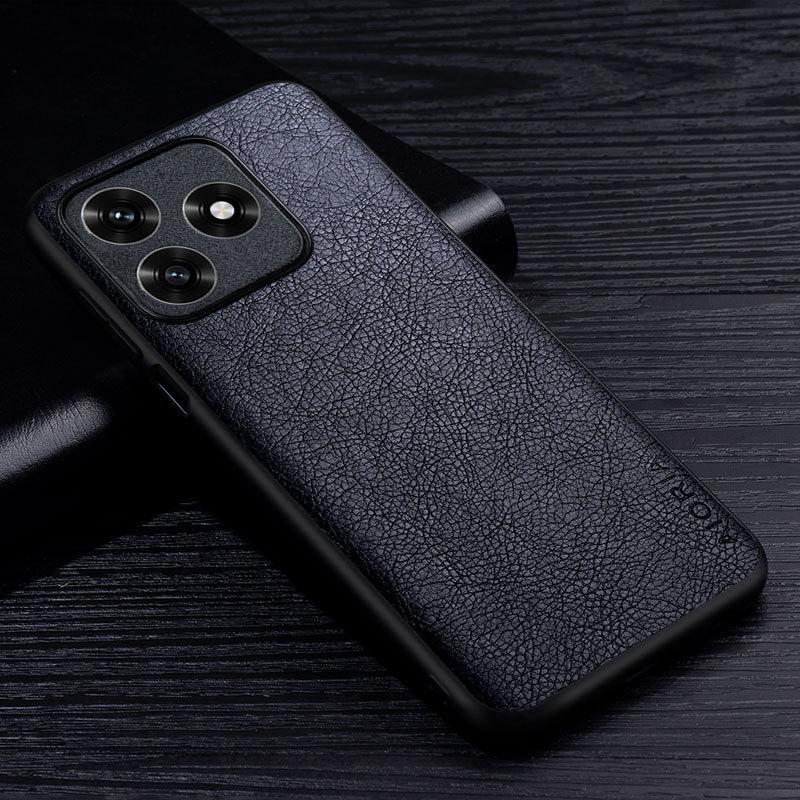 

Luxury Leather Case For Honor X5C X5D Plus Premium Business Style Retro Litchi Pattern Back Cover for Honor X5C Plus case Honor X5C чёрный