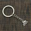 New Fashion Men 30mm Keychain DIY Metal Holder Chain Vintage I Love Jesus 15x13mm Silver Color Pendant Car Keychain Gift