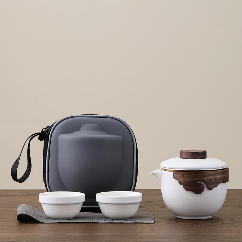 Ceramic Hand Grab Pot Kuaike Cup Portable Travel Tea Set Business Gifts Opening Event Souvenirs