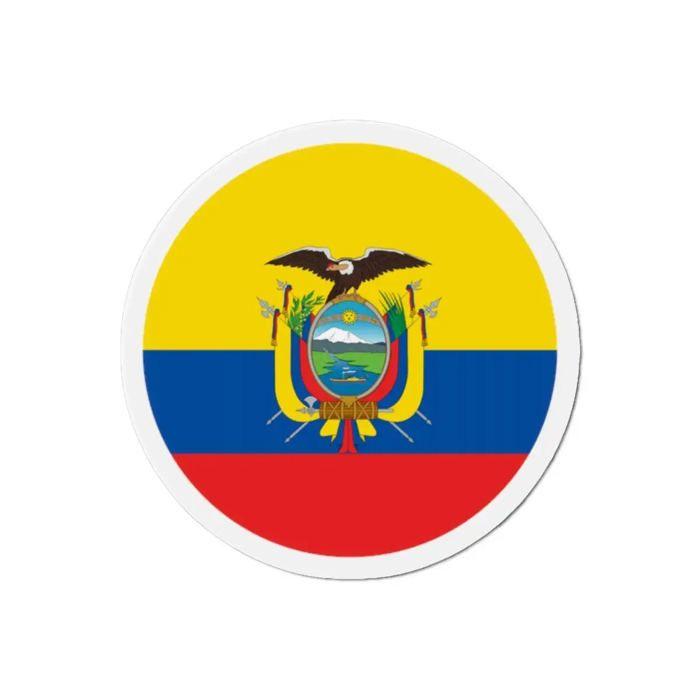 Aimant Rond Drapeau Équateur - Multicolore - 10 Cm - 50 Pièces - Résine Synthétique - Mixte