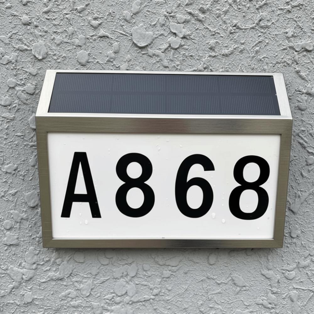 Easy Install Solar LED House Number Waterproof LED Exterior Fence Lamps  Street Road Doorplate