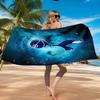 Toalla de Playa de Microfibra con Diseño de Escudo de Club, Suave y Absorbente, Secado Rápido, Ideal para Viajes de Verano, Esencial para la Playa, Piscina