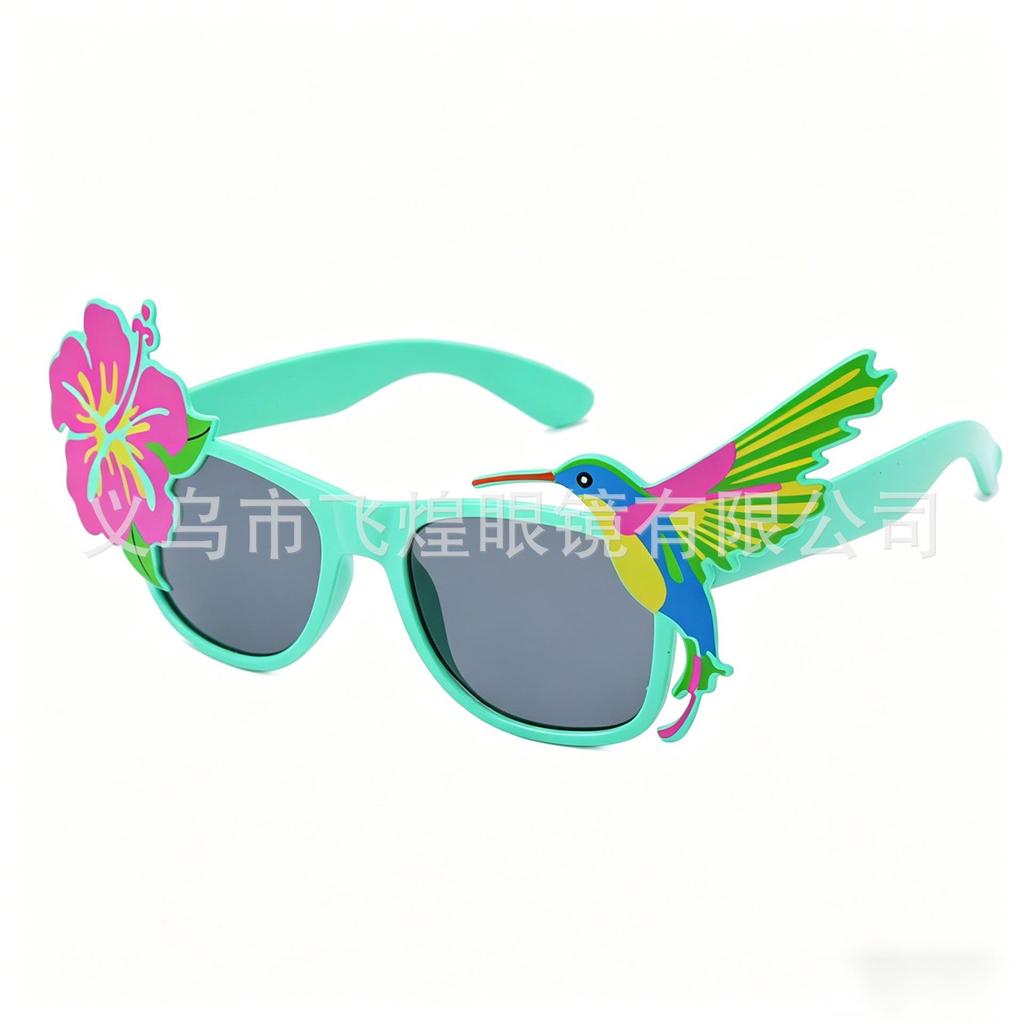 Hawaiian Beach Party Glasses: Coconut Tree, Flamingo, Parrot, Ice Cream, Flower & Wine Glass Fun