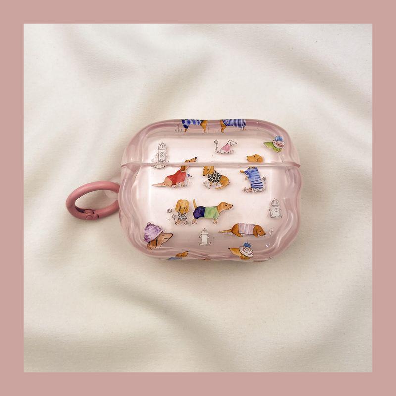 

Чехол для Airpod3 для Apple Pro Чехол для наушников Второе поколение Беспроводной Bluetooth Третье поколение Aipods2 Поколение Airpodpro Четвертое поколение 5 AirPods Pro2 [Powder-through Dachshund] Send Hook