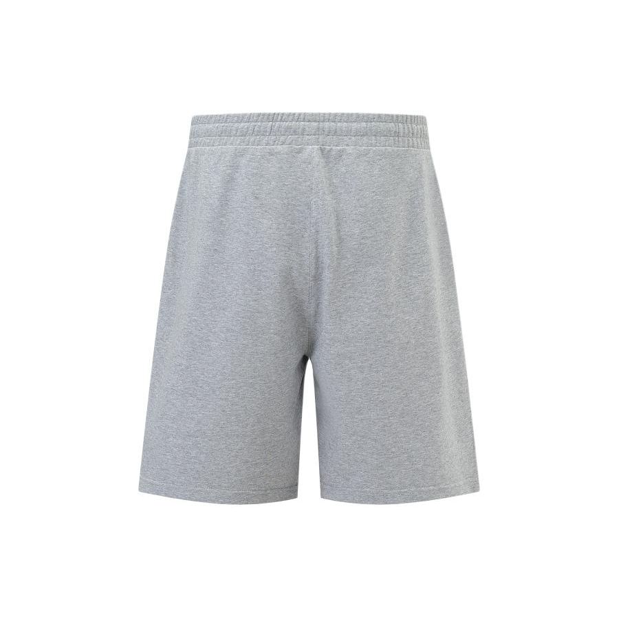 Reebok Solid Color Lace-Up Knitted Soft Comfortable Casual Shorts Unisex shorts Light-Gray 24SRM605UGG3