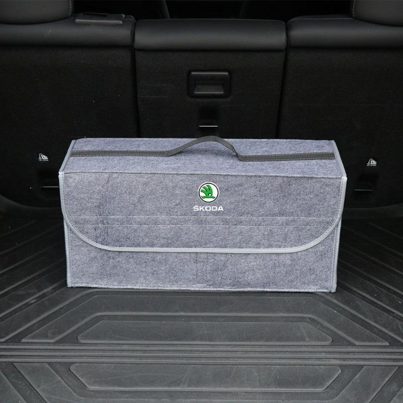 Car Soft Felt Storage Bag Organizer Cars Foldable Trunk Bag for Skoda Octavia 1 2 3 A4 A5 MK2 Fabia Kamiq Kapoq Kodiaq Rapid SCALA
