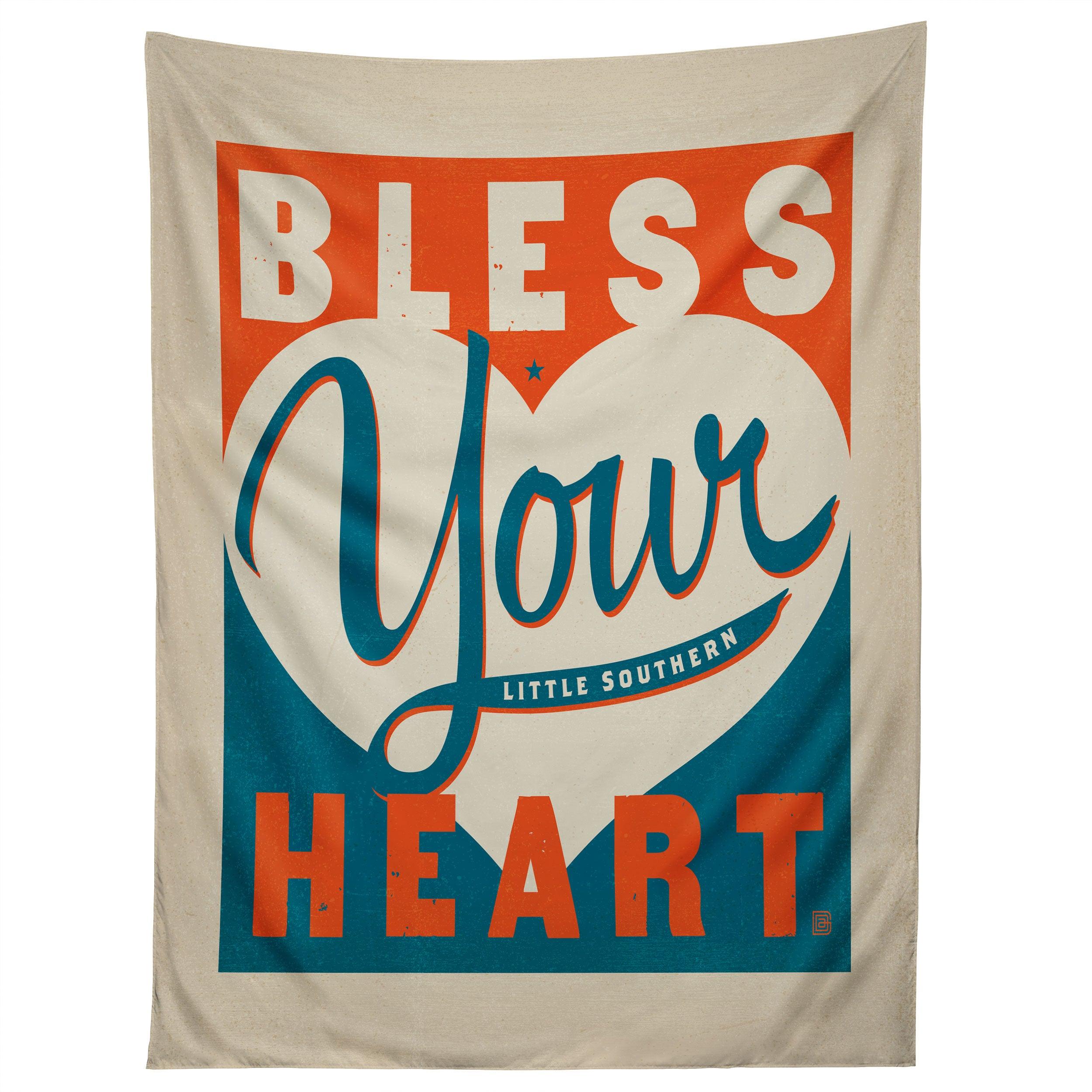 BLESS YOUR HEART tapestry 75x100