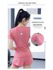 Women's Summer Yoga Wear: Stretchy Two-Piece Short Sleeve & Shorts Fitness Set