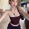 Lace Edge Tight Suspender Small Vest Women Wear Sexy Back Hot European and American Pure Desire Short Top