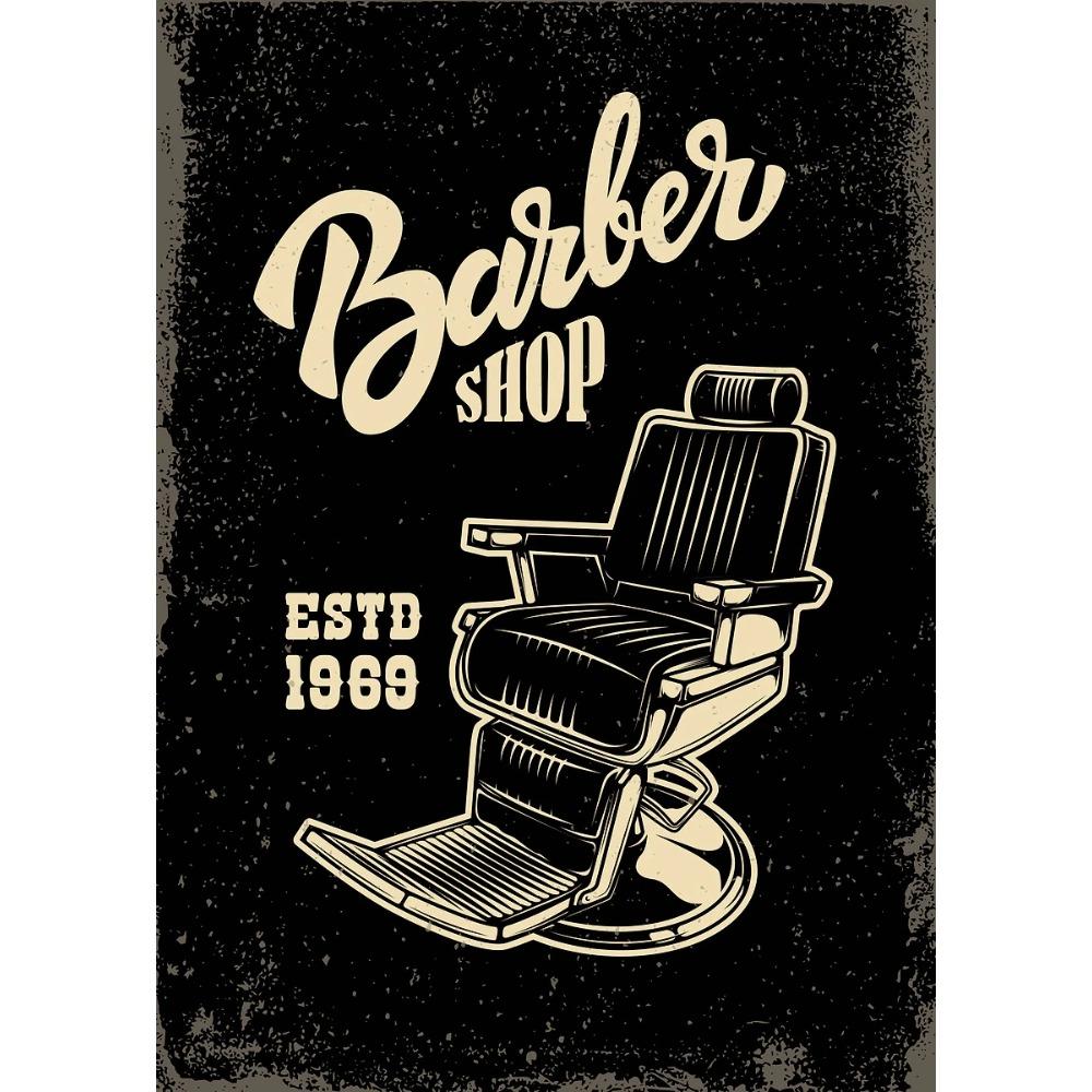 Vintage Friseursalon Poster Klassischer Friseurstuhl Werkzeuge Herrenrasur Drucke Leinwandmalerei Wandkunst Bilder Heim Wohnzimmer Dekor