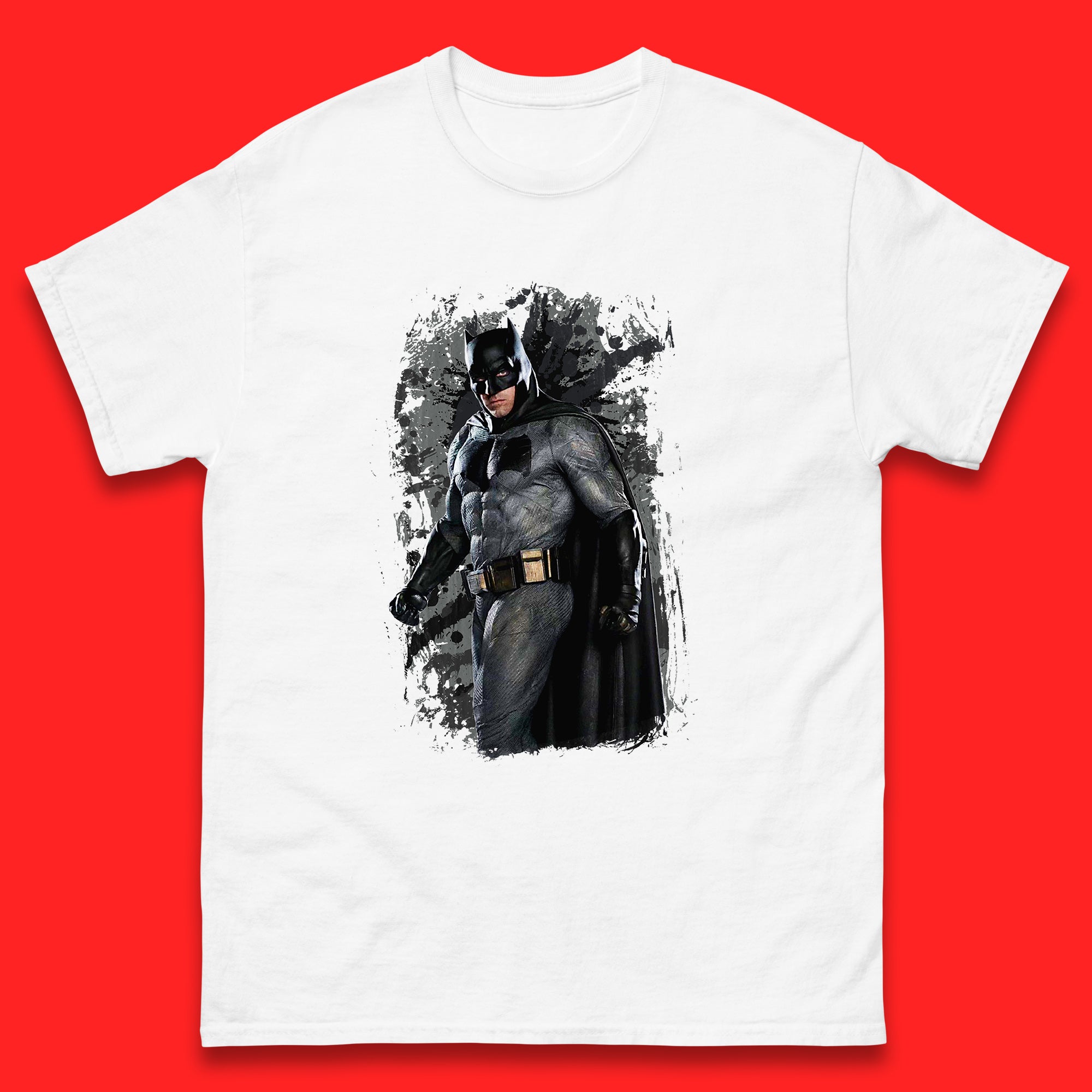 DC Comics Batman Superhero Movie Character Batman Emblem Costume Grunge Affect Mens Tee Top XL