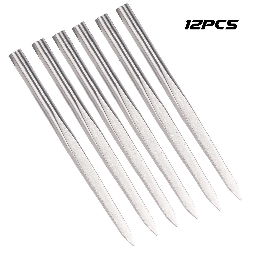 12Pcs Stainless Steel Needles Flat Head for Parachute Cord Bracelets Sewing Craft Making