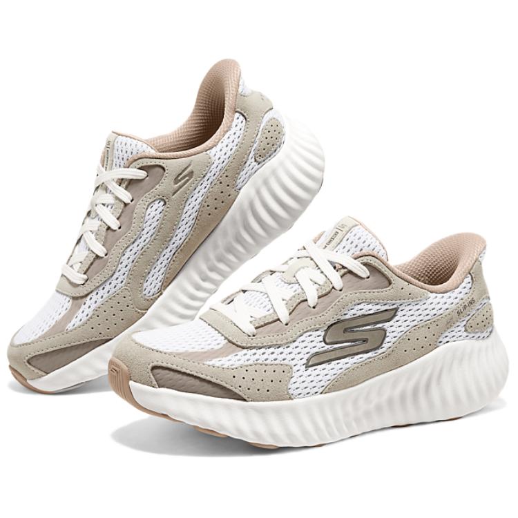 Skechers Go Series Fashion Comfortable Durable Low Top Running Shoes Women Sneakers Brown 128647-NAT