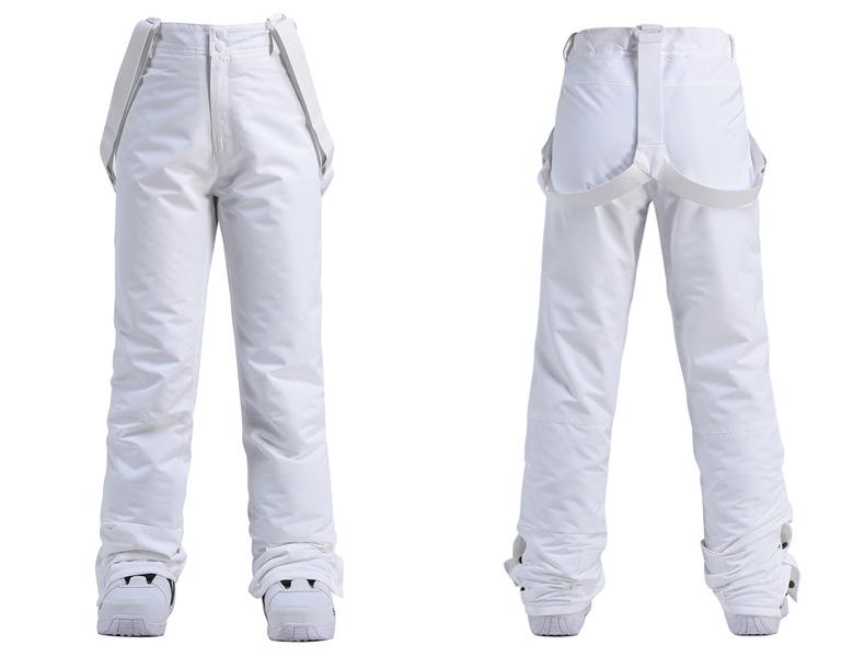 Unisex White Ski Suit Set: Winter Outdoor Snowboard Pants and Jacket for Couples