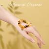 Natural Stone Rhinestone Beaded Bracelet Ethnic Geometric Design Gold Plated Buddhist Spiritual Protection Women's Versatile