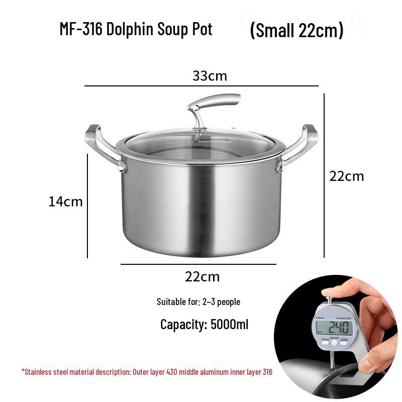 

ZISIZ Stainless Steel Soup Pot